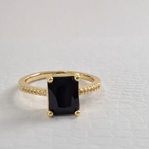 Black onyx gold filled Ring.